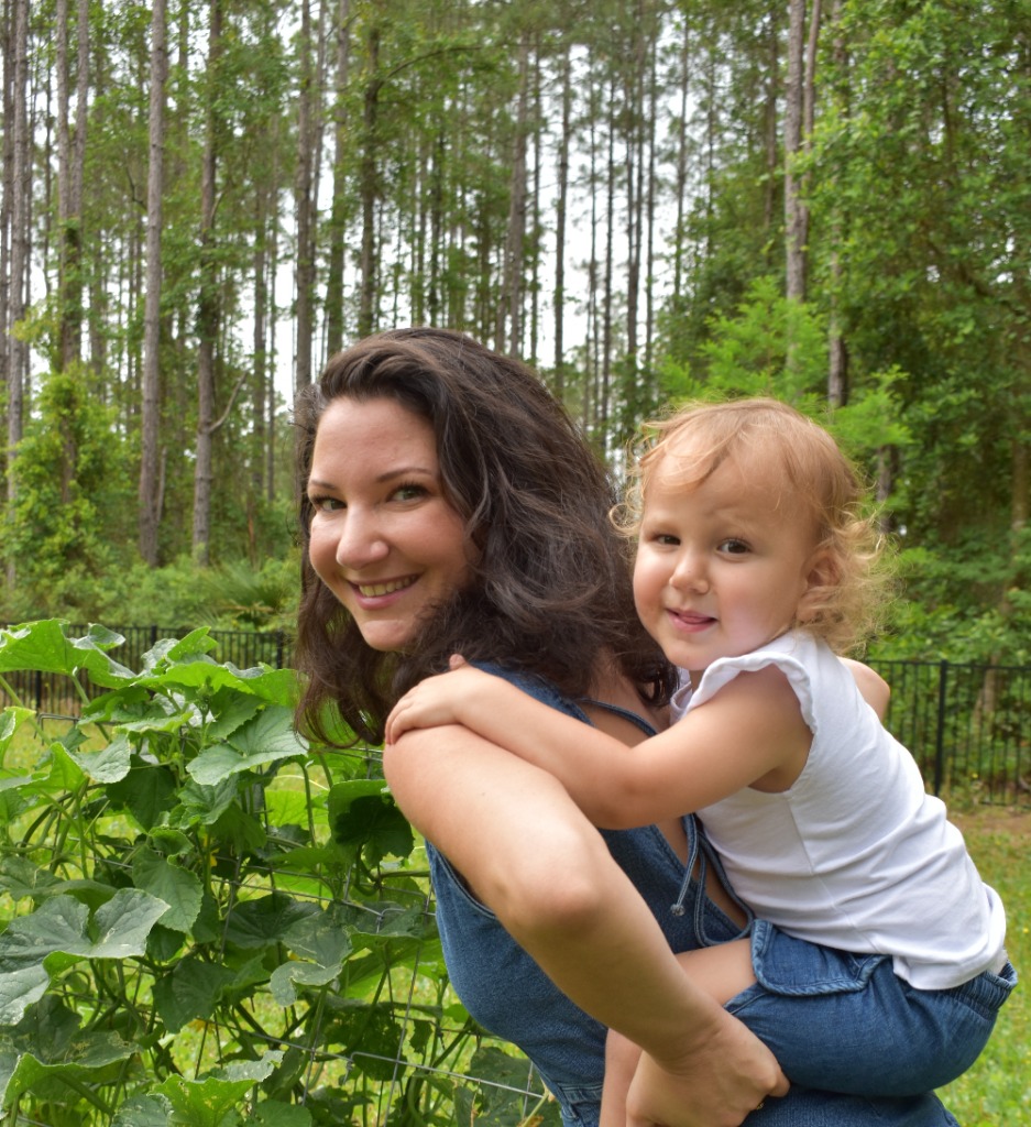 Natalie Van Lenten with her daughter in St. Johns County, Florida